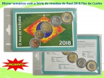 Blister com a Série de moedas do Real 2018 Flor de Cunho - Blister informativo e Temático - O ano do Incendio - Lançamento
