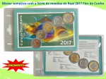 Blister com a Série de moedas do Real 2017 Flor de Cunho - Blister informativo e Temático - O ano da descoberta - Lançamento