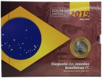 Blister com as 5 Moedas do Real 2019 (Normais) Flor de Cunho - Edição Limitada