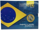 Blister com as 5 Moedas do Real 2017 Flor de Cunho - Edição Limitada