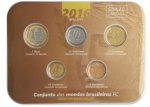 Blister com as 5 Moedas do Real 2016 Flor de Cunho - Ano Raro - Edição Limitada - Sem luva de proteção