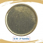 Disco Liso de 10 Centavos 1998 a hoje - 2ª Familia - V-491 a V-517 - Flor de Cunho