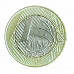 Moeda de 1 Real 1998 - V-571 - Alpaca - RARA - Flor de Cunho