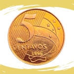 Moeda de 5 Centavos 1998 - RARA - V-464 - Rara - Flor de Cunho