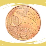 Moeda de 5 Centavos 2003 - V-469 - Rara - Flor de Cunho