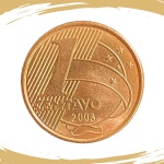 Moeda de 1 Centavo 2003 - V-462 - Flor de Cunho