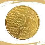 Moeda de 25 Centavos 2006 -  V.525 - Rara - Flor de Cunho