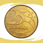 Moeda de 25 Centavos 2007 - V.526 - Muito Rara - Sob/FC