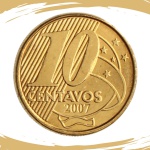 Moeda de 10 Centavos 2007 - RARA - V-500 - Flor de Cunho