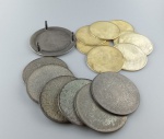 Lote com Quatorze apoiadores  para copos em material diversos , alguns no estado . Maior medindo : 9 cm.