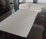 Lote com Vinte e cinco faixas retas em Failete , podendo ser usada como caminho de mesa ou outros .Todas com emenda  . Med aprox : 2,12 x 0,70 .
