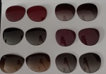 COLECIONISMO - Lote com seis lentes para óculos , diversas marcas e cores .Acompanha uma caixinha .