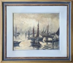 GEORGES CHAVIGNAUD (Canada, 1865 - 1944) - "Marinha", o.s.t, assinada no c.i.e. Med.  54 x 44 cm e moldura: 84 x 74 cm --- Ver outras obras e cotações --- https://www.mutualart.com/Artist/Georges-Chavignaud/1E98E45FD221F64F/Artworks -------- https://www.mutualart.com/Artwork/Le-treport-en-Bretagne/A0A83FF11303D991F29F0CADEB9A7D28 ----------https://www.mutualart.com/Artwork/Le-treport-en-Bretagne/A0A83FF11303D991F29F0CADEB9A7D28/Similar