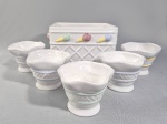 Conjunto para servir soirvete em ceramica Scalla. composta por 6 peças. Med.