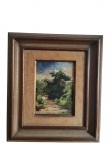 "As pequenas casas". Óleo Sobre Cedro - Datado de 1978, assinado: Bernadis. Medida moldura:  43 x 49 cm e tela 17,5 x 24 cm.