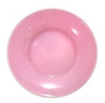 OPALINA - Prato / presentoir em opalina bi color, em tom rosa na parte de cima e branco na parte de baixo; Medindo 3 X 17,5 cm