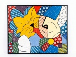 R. FREIRE - "Gatos"- OST assinado no CID. Med.: 117 x 144cm.