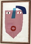 GUSTAVO ROSA - "Figura"- Serigrafia assinada e datada de 1996. Tiragem: 104/200. Apresenta mancha na parte inferior. 72 x 49 cm.