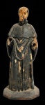 Escultura em madeira de São Francisco de Borja. Med.: 24x7,5x10cm. Obs: sem as mãos