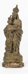 Escultura em ferro de Nossa Senhora das Vitórias. Med.:16,5x4,5x6cm.