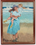 PABLO MATANIA. Quadro pintura óleo sobre tela. Med.: 92x73 cm
