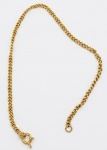 Pulseira de ouro 18k com elos achatados estilo Grumet e fecho mola redondo. 19 cm. Peso: 5.2g.