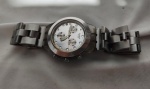 Relógio da marca Swatch na cor prata coleção Irony Diaphane Chronograph.