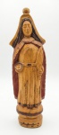 SANTA LUZIA - Imagem entalhada em monobloco de madeira escupida por populares, também chamada de arte ingênua. 16cm.