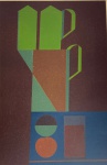 CARLOS SCLIAR - (1920 - 2001)  - Serigrafia assinada e datada de 1971. Tiragem: 1/7 - Medidas 70x50 cm.