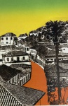 THEREZA MIRANDA - Serigrafia assinada "SERRO - MG " 30/100 - Medidas 79x60 cm.