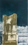 THEREZA MIRANDA -  Serigrafia assinada - Tiragem: 8/30 - "Portão - Santa Teresa" - Rio de Janeiro - Medidas 76 x56 cm.