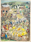 CARYBÉ - (Hector Julio Páride Bernabó) -1911- 1997. Gravura em offset, assinada no CID e datado de 1962. 43 x 31 cm.