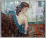 LUCI NOGUEIRA - Figura.  OST. Med.: 46 x 55 cm.
