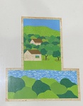 HAMILTON CORDEIRO - "Travessia" - Serigrafia assinada. Tiragem: 49/102. Medida: 44 x 38 cm.