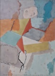 THOMAZ IANELLI - "Figura na Paisagem" - 1932-2001 - Aquarela em cartão. Obra com dedicatória do artista e de sua  esposa Célia. ACID e no verso. Consta marcação a lápis dae menção à Galeria 111. Lisboa, 1998. Med.:37,5 x 27,5 cm.