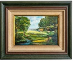 Celso Matoso (1931), "Paisagem", óleo sobre tela, 1985, 24cm x 35cm.