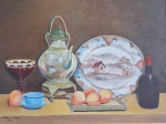 Dulce Battaglia, "Natureza morta n 25". Óleo sobre tela. 2004. 61x46. Moldura 84x69.