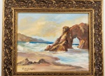 Dulce Battaglia, "Algarve, Portugal, óleo sobre tela, 1995.46x39. Moldura 63x55.