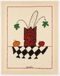 ANGELO DE AQUINO - (1945-2007) - "Black & White" - Serigrafia assinada com tiragem de 4 / 35. 83 x 64 cm.