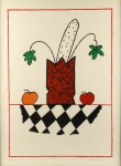 ANGELO DE AQUINO - "Black & White" - Serigrafia assinada com tiragem de 22 / 35. 83 x 64 cm.
