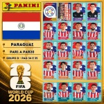 2026 - SELEÇÃO DO PARAGUAI Completa - PAR1 A PAR20 - Grupo D - 20 Figurinhas Originais PANINI RETIRADAS DOS PACOTES em ordem para colar nas páginas 34 e 35 do ÁLBUM da COPA DO MUNDO FIFA 2026 - Imagem ilustrativa de uma das peças do acervo, o cliente vai receber a Seleção descrita neste anúncio original PANINI