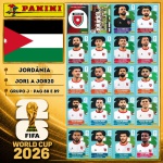 2026 - SELEÇÃO DA JORDÂNIA Completa - JOR1 A JOR20 - Grupo J - 20 Figurinhas Originais PANINI RETIRADAS DOS PACOTES em ordem para colar nas páginas 88 e 89 do ÁLBUM da COPA DO MUNDO FIFA 2026 - Imagem ilustrativa de uma das peças do acervo, o cliente vai receber a Seleção descrita neste anúncio original PANINI