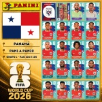 2026 - SELEÇÃO DO PANAMÁ Completa - PAN1 A PAN20 - Grupo L - 20 Figurinhas Originais PANINI RETIRADAS DOS PACOTES em ordem para colar nas páginas 104 e 105 do ÁLBUM da COPA DO MUNDO FIFA 2026 - Imagem ilustrativa de uma das peças do acervo, o cliente vai receber a Seleção descrita neste anúncio original PANINI