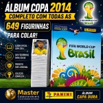 2014 - ÁLBUM COPA 2014 COMPLETO PARA COLAR - ÁLBUM CAPA DURA + 649 FIGURINHAS NORMAIS PARA COLAR - KIT COM 100% DO ÁLBUM DA COPA 2014 NO  BRASIL 2014 PARA COLAR - São todas as figurinhas do álbum separadas e sem uso, para colar. Figurinhas Originais PANINI Brasil sem uso (para colar no álbum)