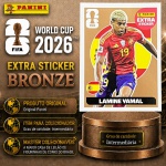 2026 - EXTRA LEGEND BRONZE - LAMINE YAMAL (Espanha) - Figurinha Original PANINI do Álbum da COPA DO MUNDO FIFA 2026 - Raridade - Intemediária - Imagem REAL da peça em leilão