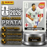 2026 - EXTRA LEGEND PRATA - JUDE BELLINGHAM (Inglaterra) - Figurinha Original PANINI do Álbum da COPA DO MUNDO FIFA 2026 - Raridade - Rara - Imagem REAL da peça em leilão