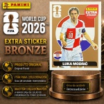 2026 - EXTRA LEGEND BRONZE - LUKA MODRIC (Croácia) - Figurinha Original PANINI do Álbum da COPA DO MUNDO FIFA 2026 - Raridade - Intemediária - Imagem REAL da peça em leilão