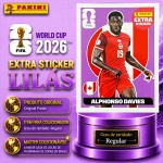2026 - EXTRA LEGEND BASE/LILÁS - ALPHONSO DAVIES (Canadá) - Figurinha Original PANINI do Álbum da COPA DO MUNDO FIFA 2026 - Raridade - Regular - Imagem REAL da peça em leilão