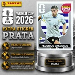 2026 - EXTRA LEGEND PRATA - FEDERICO VALVERDE (Uruguai) - Figurinha Original PANINI do Álbum da COPA DO MUNDO FIFA 2026 - Raridade - Rara - Imagem Real da peça em leilão