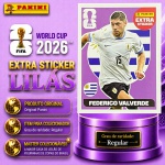 2026 - EXTRA LEGEND BASE/LILÁS - FEDERICO VALVERDE (Uruguai) - Figurinha Original PANINI do Álbum da COPA DO MUNDO FIFA 2026 - Raridade - Regular - Imagem REAL da peça em leilão